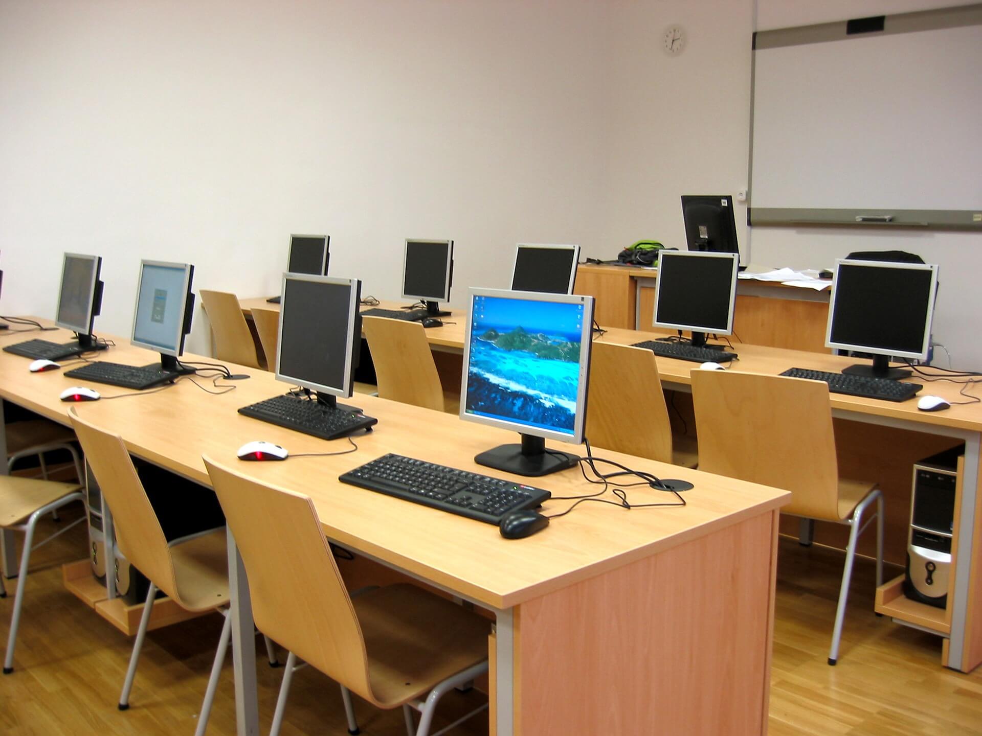 Image of classroom with computers