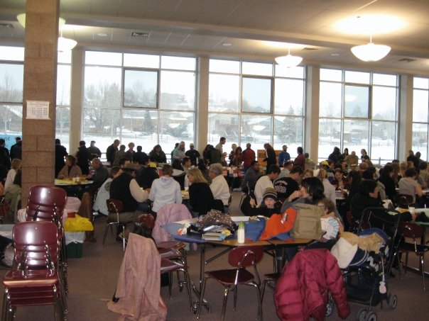 Image of guests sitting at dinner