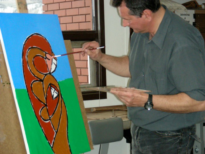 Artist painting image